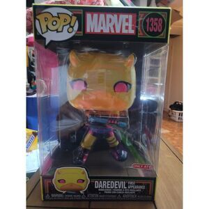 Funko Pop! Marvel Daredevil #1358 Black light Jumbo 10" Brand New Mint In Box!